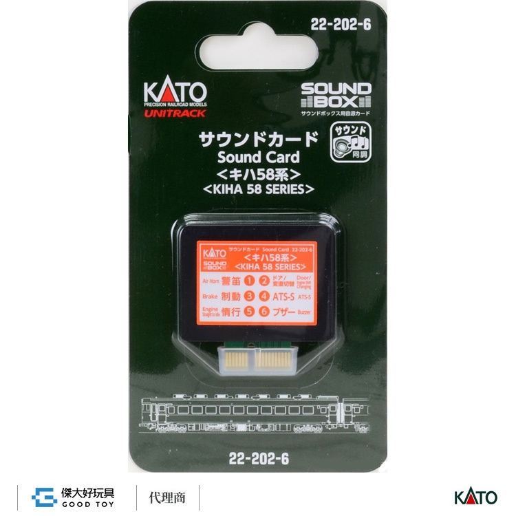 KATO 22-202-6 音效卡 柴油客車＜KIHA58系＞