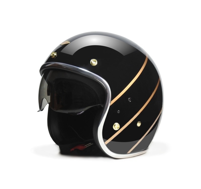 FETURE ANDRES 安德斯 亮光曜石黑 復古帽 3/4罩