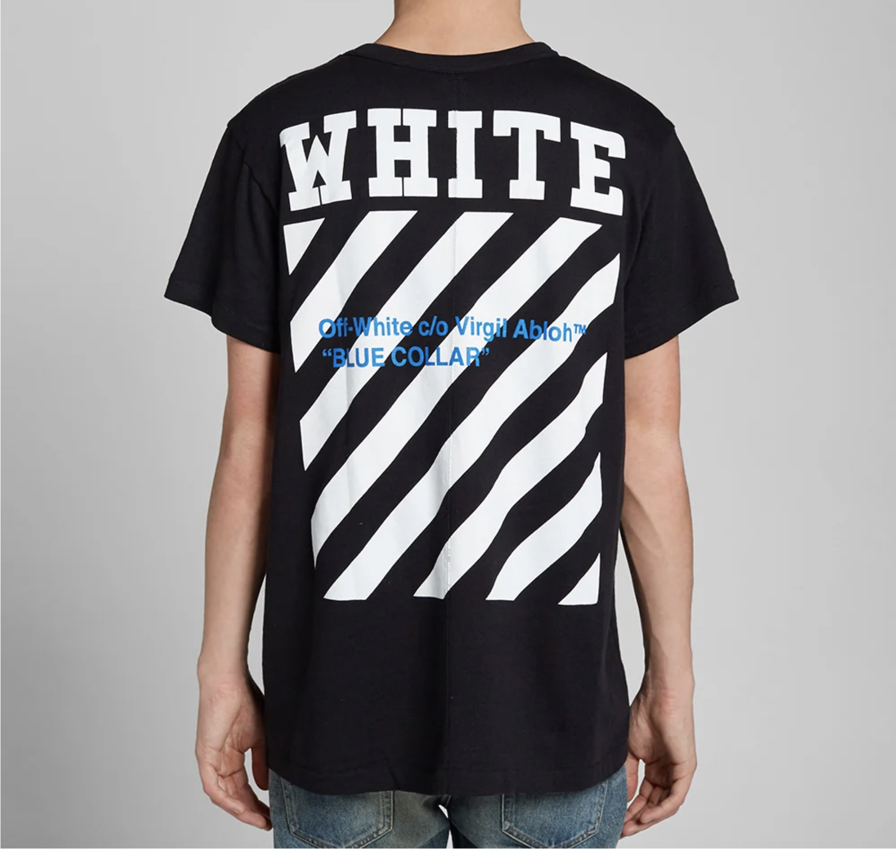 OFF-WHITE S/S 「BLUE COLLAR 」T COBALT BLUE黑鈷藍 藍領T