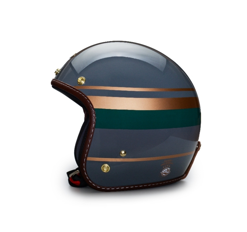 FETURE WARD 華德 二行程永續協會聯名款 亮光水泥灰 復古帽 3/4罩