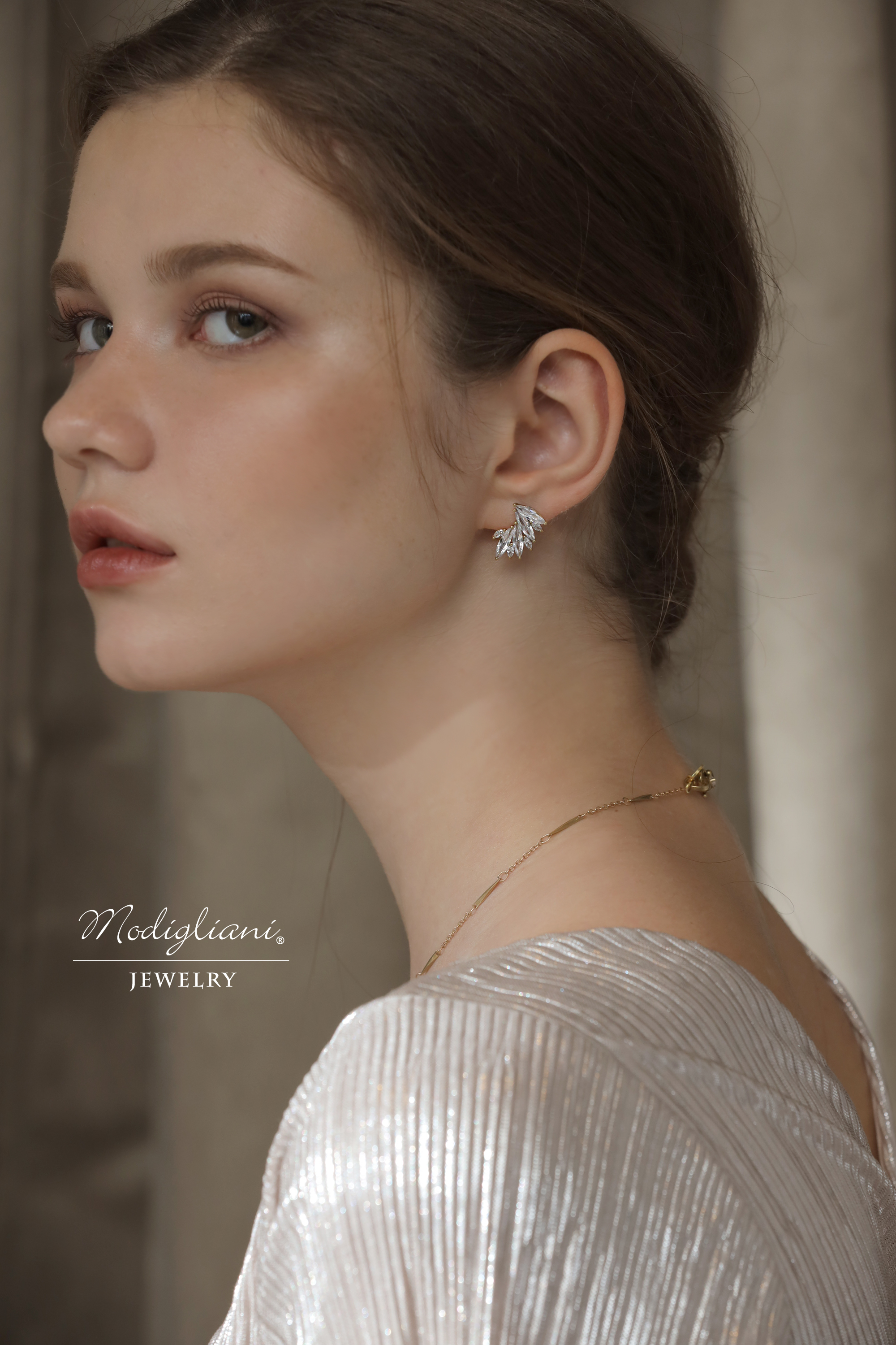 黃銅飾品,黃銅,翅膀,簡約,氣質,仙女,貼式耳環,鋯石,耳環