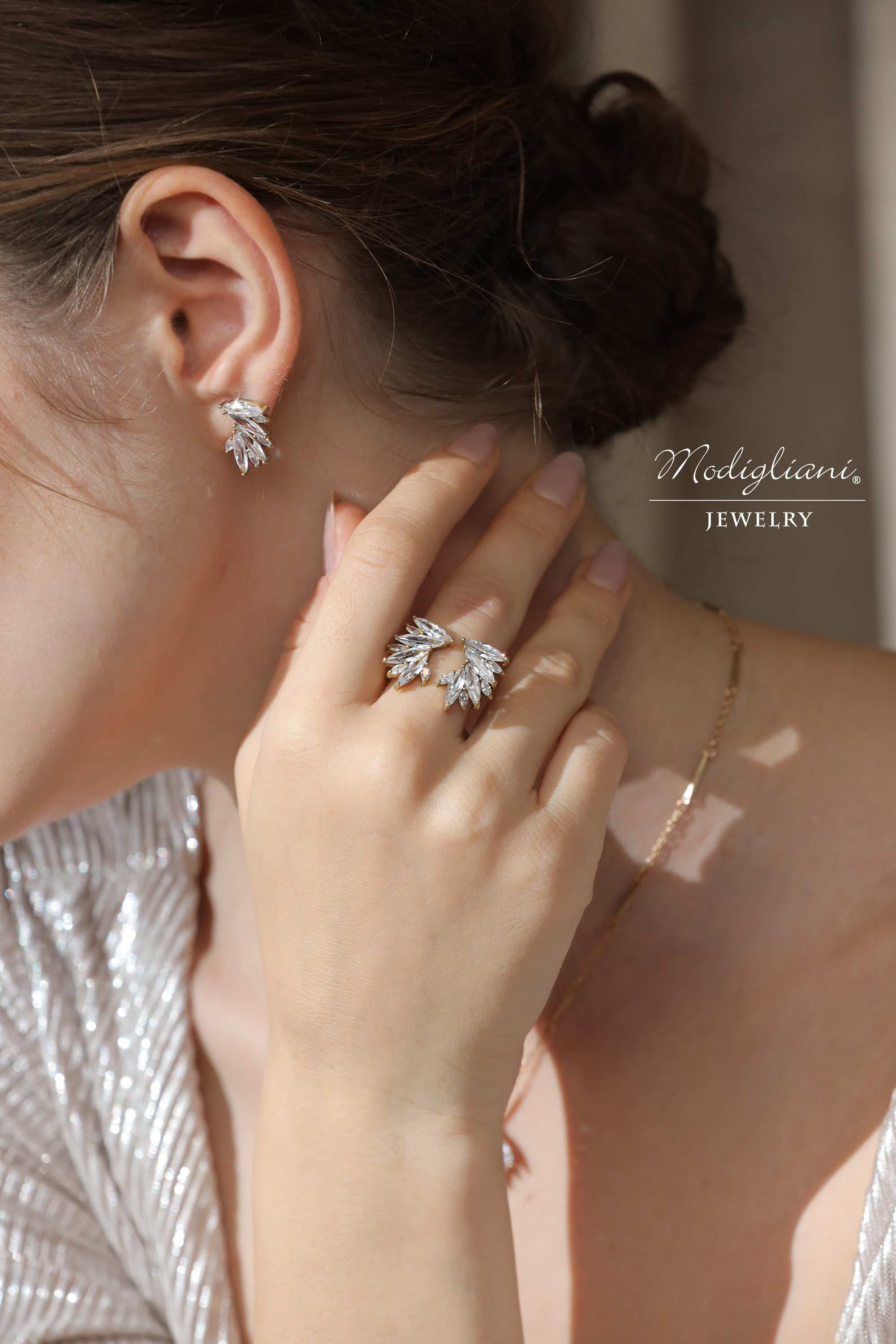 黃銅飾品,黃銅,翅膀,簡約,氣質,仙女,貼式耳環,鋯石,耳環