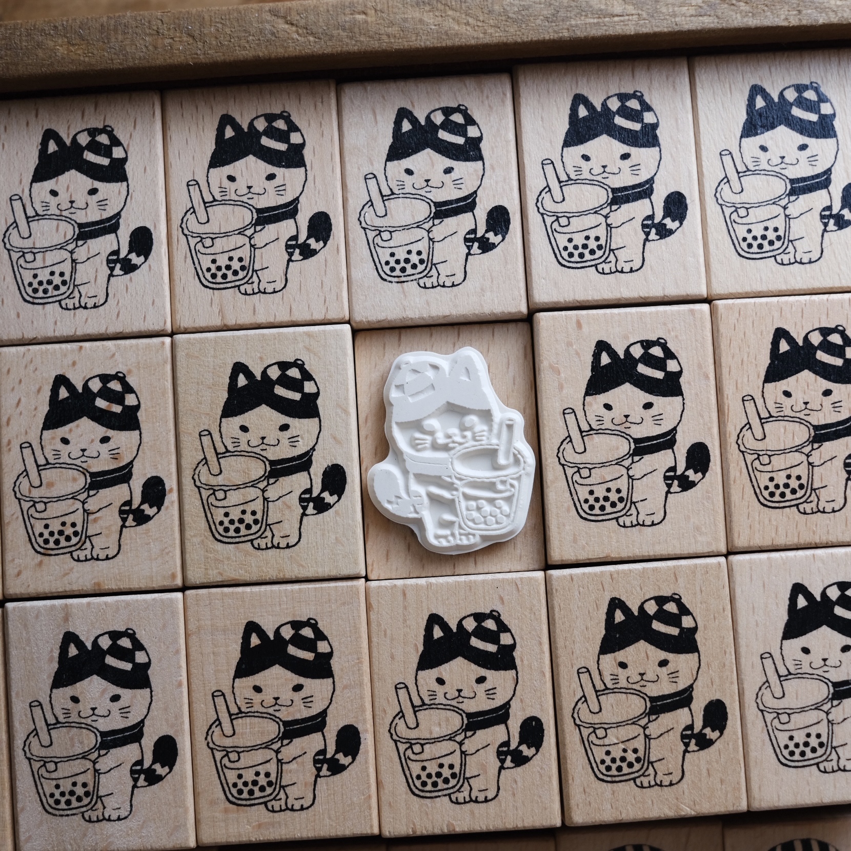 貓咪狂想曲系列印章 珍珠奶茶貓 | 白色吉米 臺灣