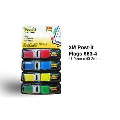 3M Post-it Memo 4色旗仔 #683-4