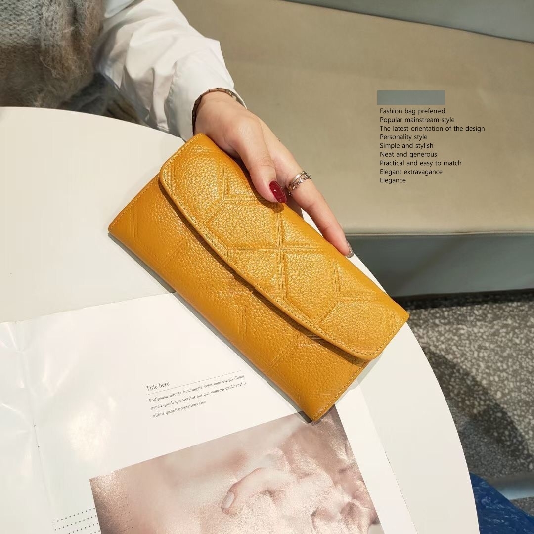 龜殼紋真皮長夾