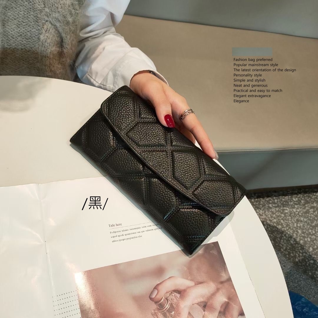 龜殼紋真皮長夾