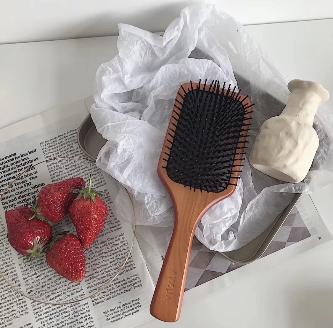 <美妝亂亂賣> Aveda 氣囊木質髮梳