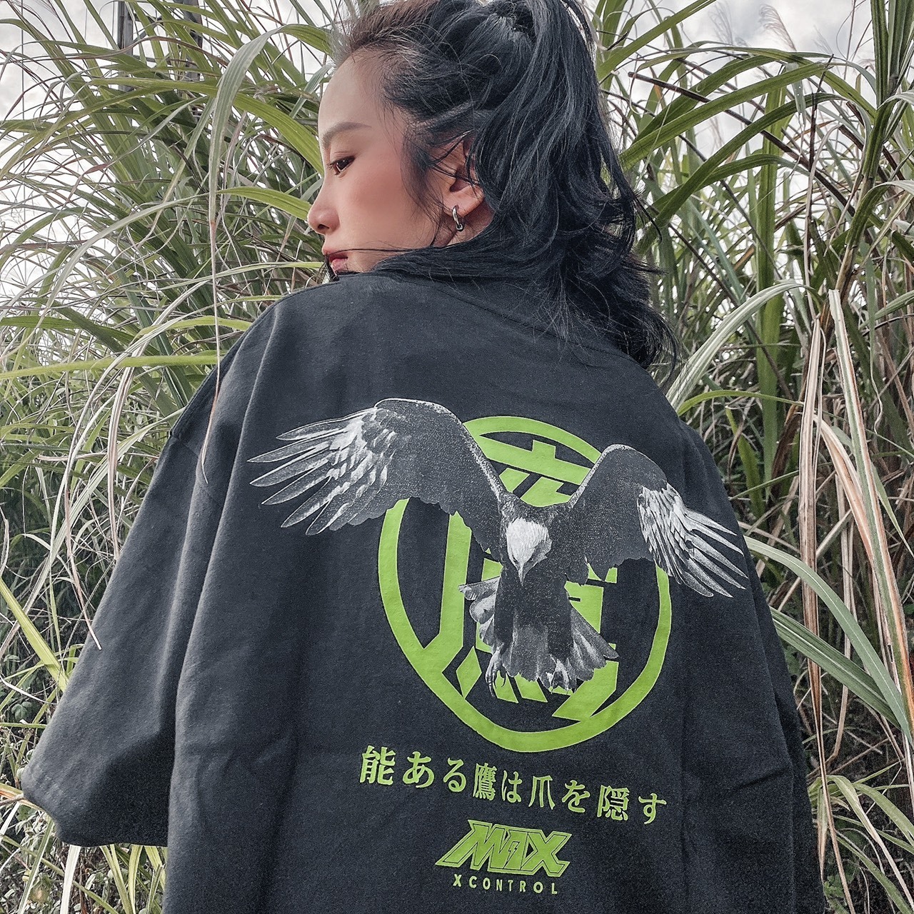 XCMAX 日本飛翔老鷹短T-黑