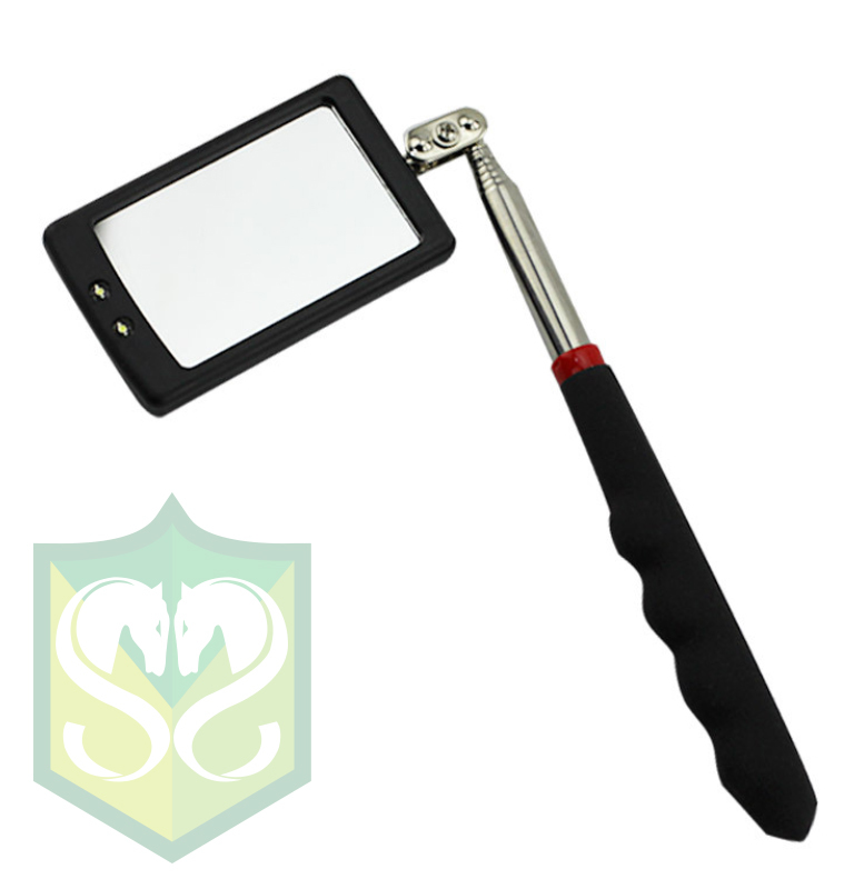Telescopic acceptance mirror (with light)