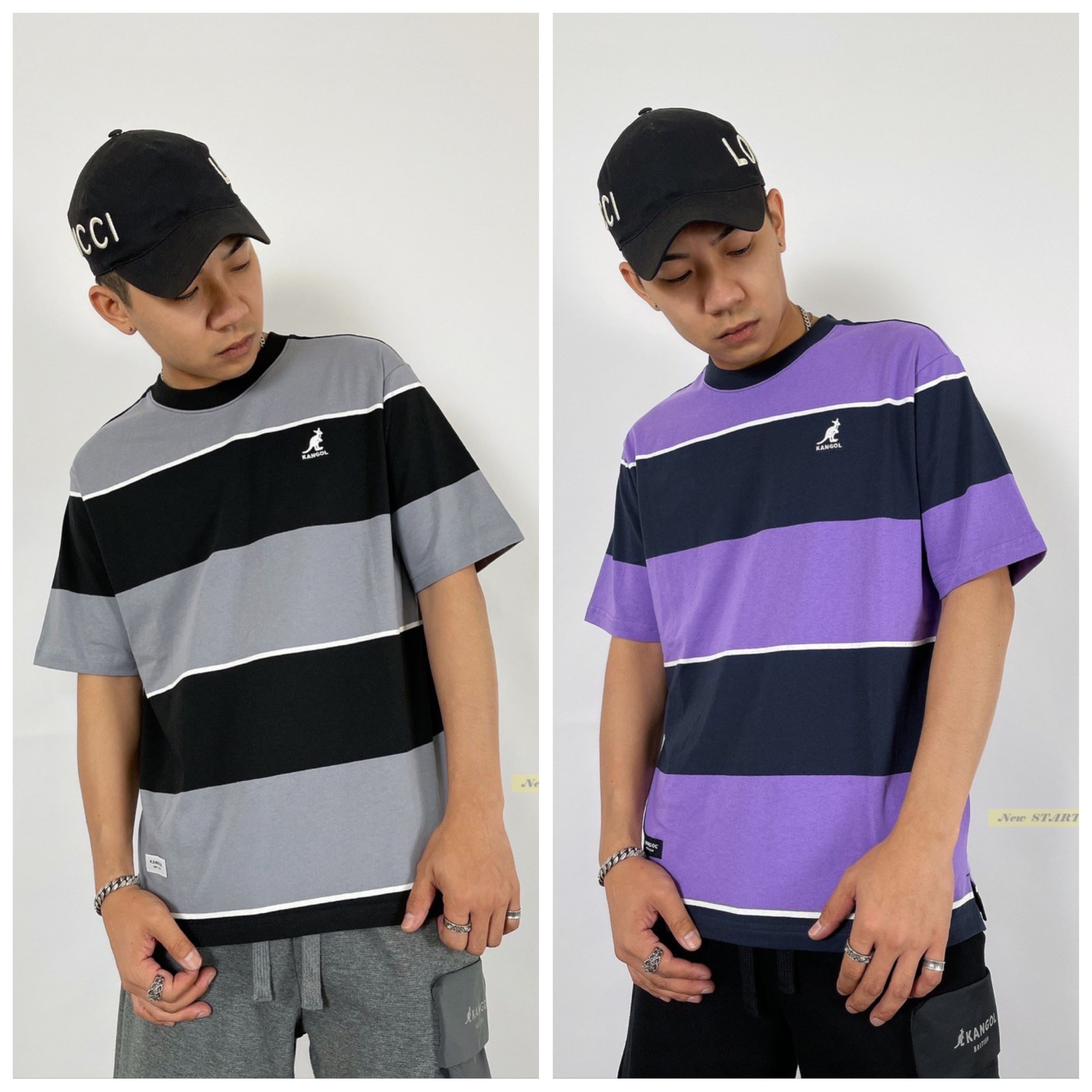 Kangol 袋鼠 橫條紋 短袖T恤 短T