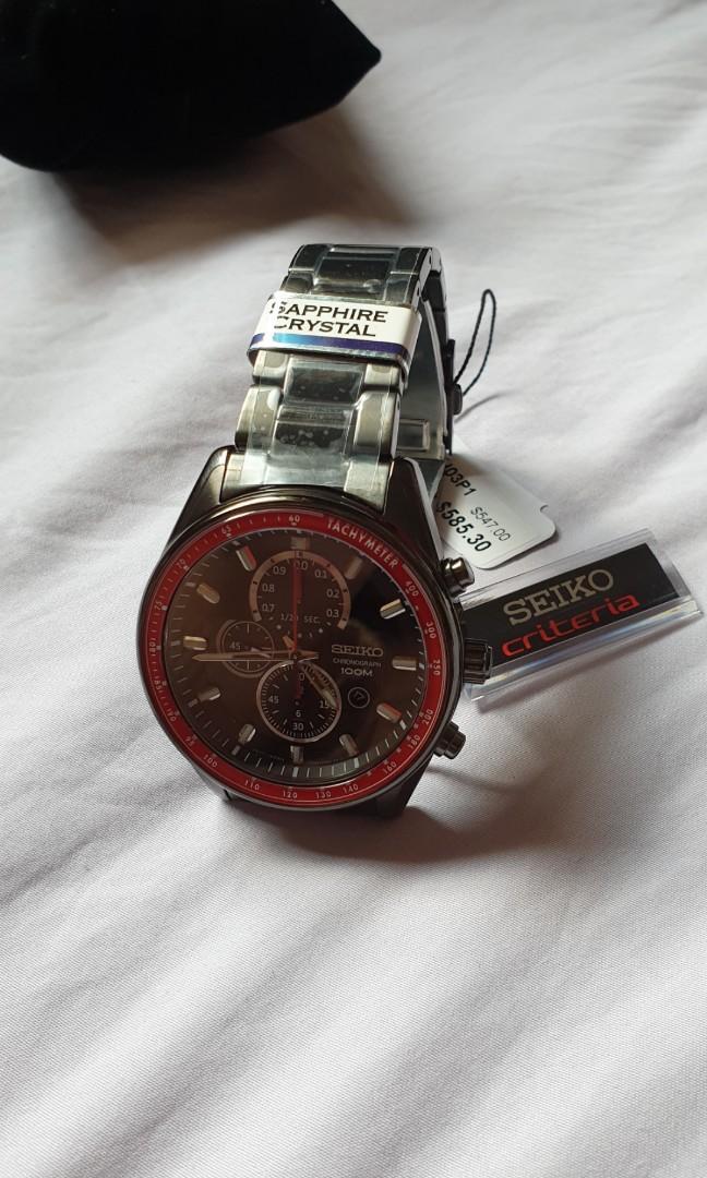 Seiko Criteria系列 計時碼錶石英手錶 SNDH03P1