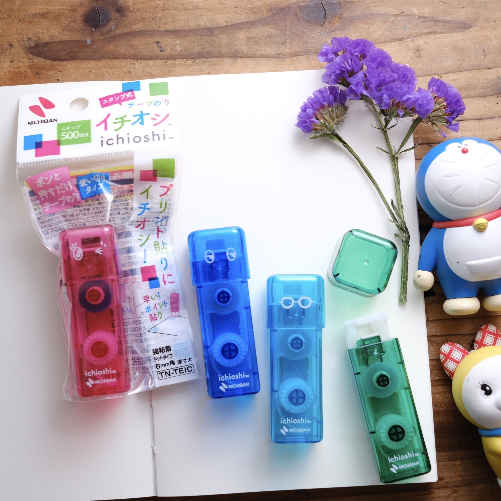 ichioshi tenori 印章按壓式雙面膠(強黏型)｜NICHIBAN