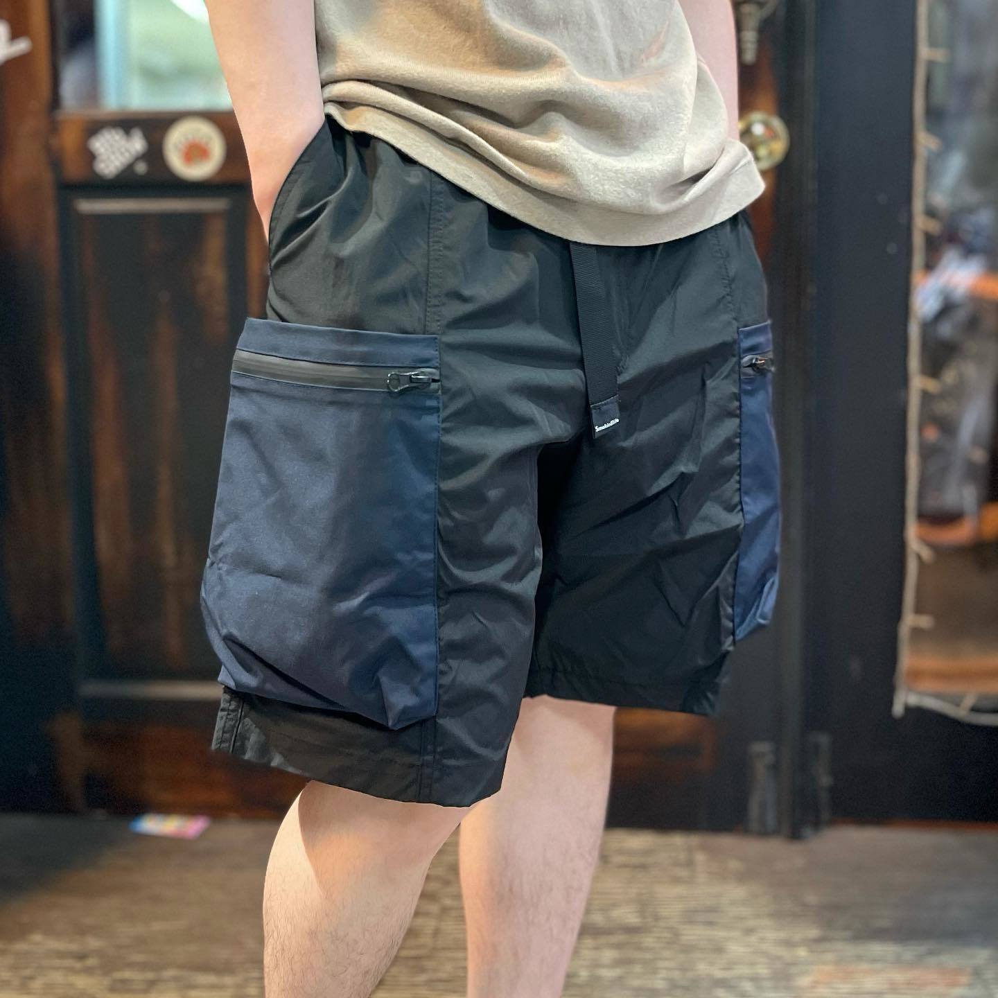 SMK 尼龍 防潑水 拼接 工作短褲 黑/綠 兩色(HB71)  現貨