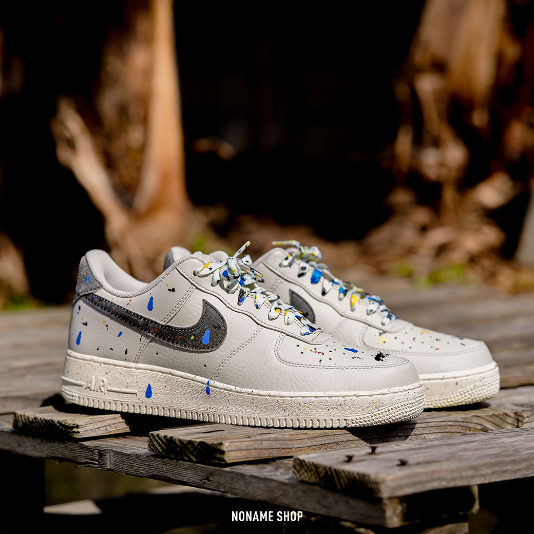 NIKE Air Force 1 AF1 Paint Splatter 彩色潑墨潑漆黑勾