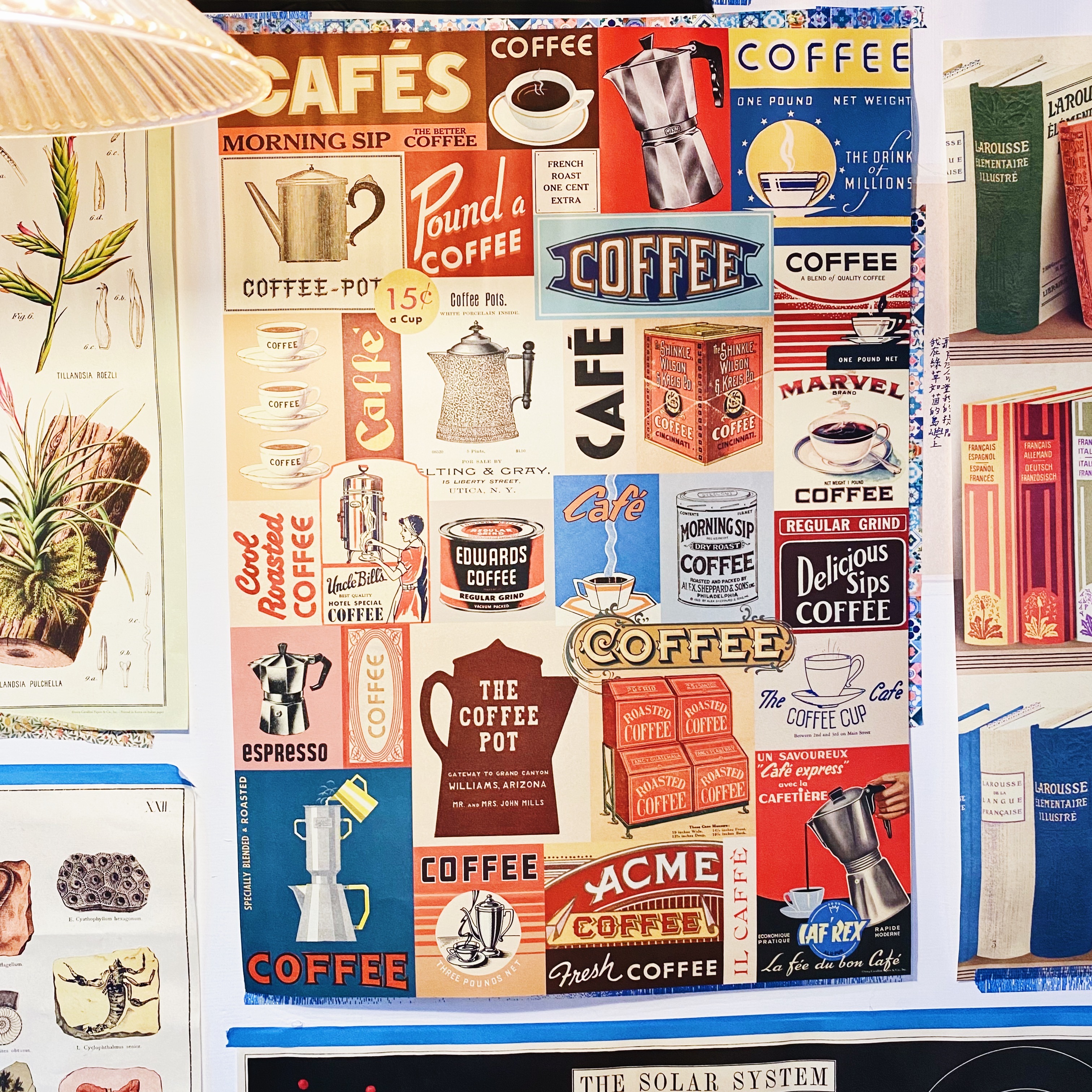 咖啡 包裝紙/海報 ｜美國 Cavallini & Co.