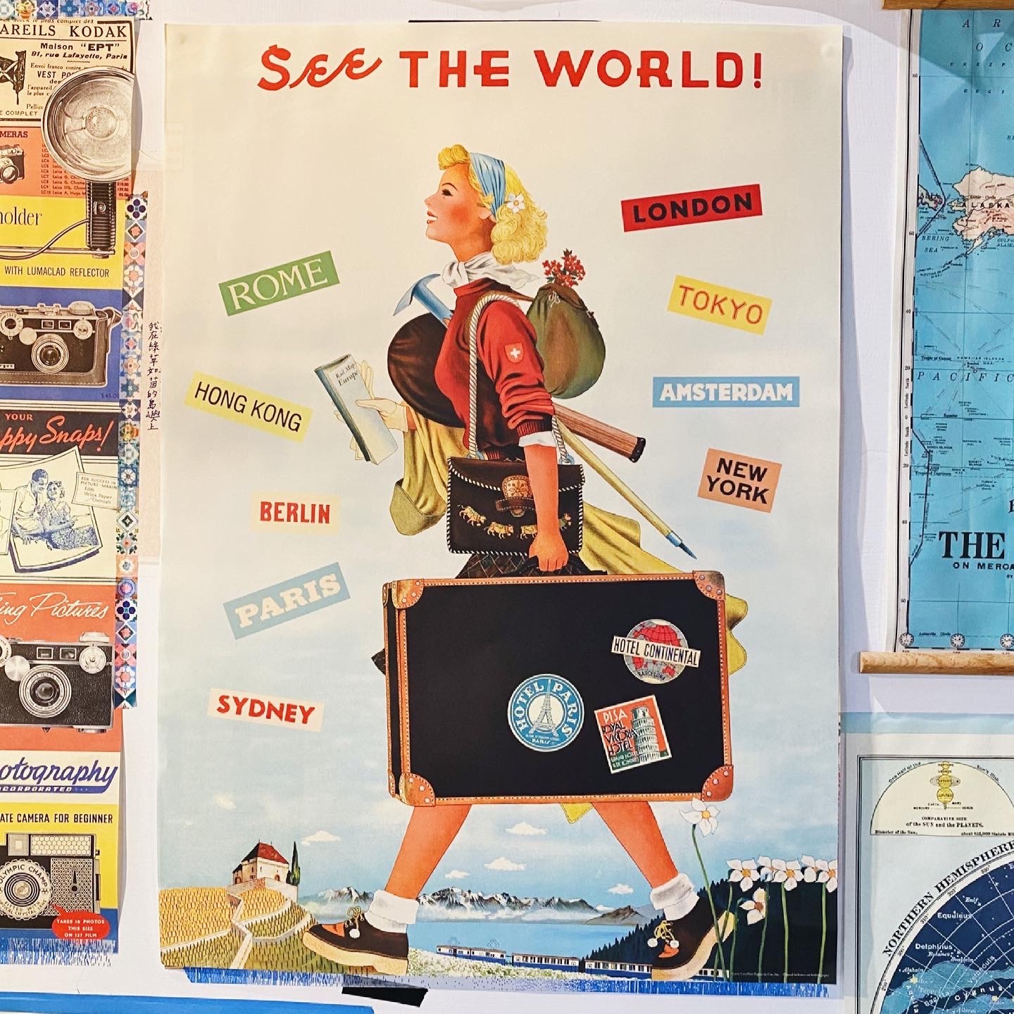 see the world 包裝紙/海報 ｜美國 Cavallini & Co