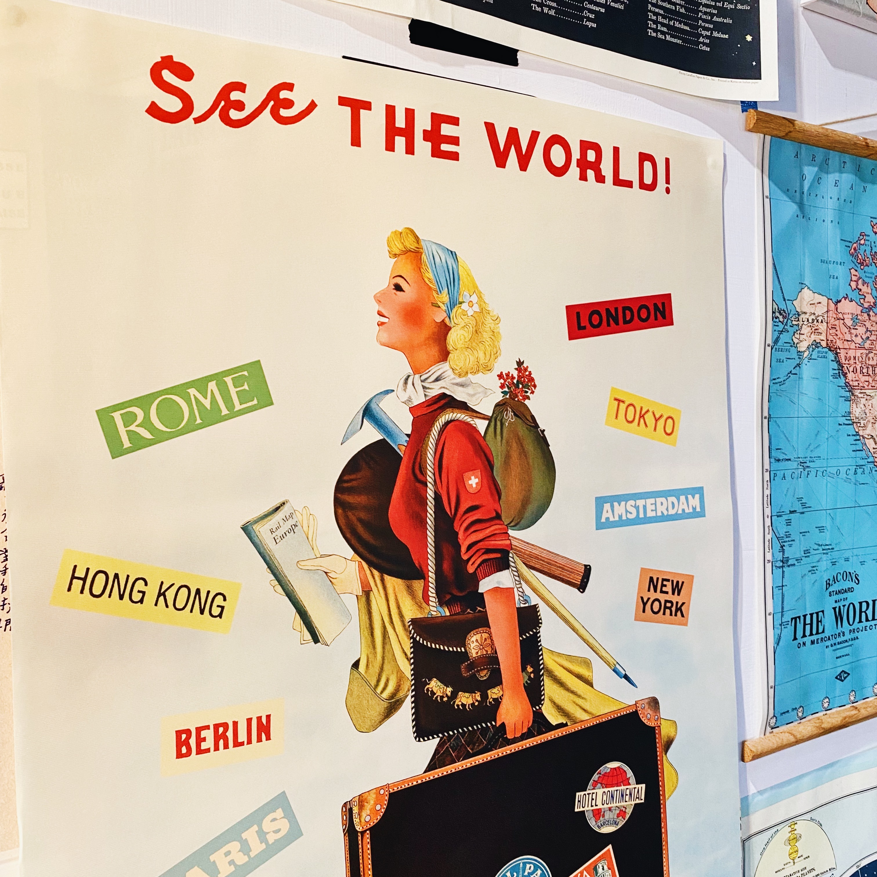 see the world 包裝紙/海報 ｜美國 Cavallini & Co