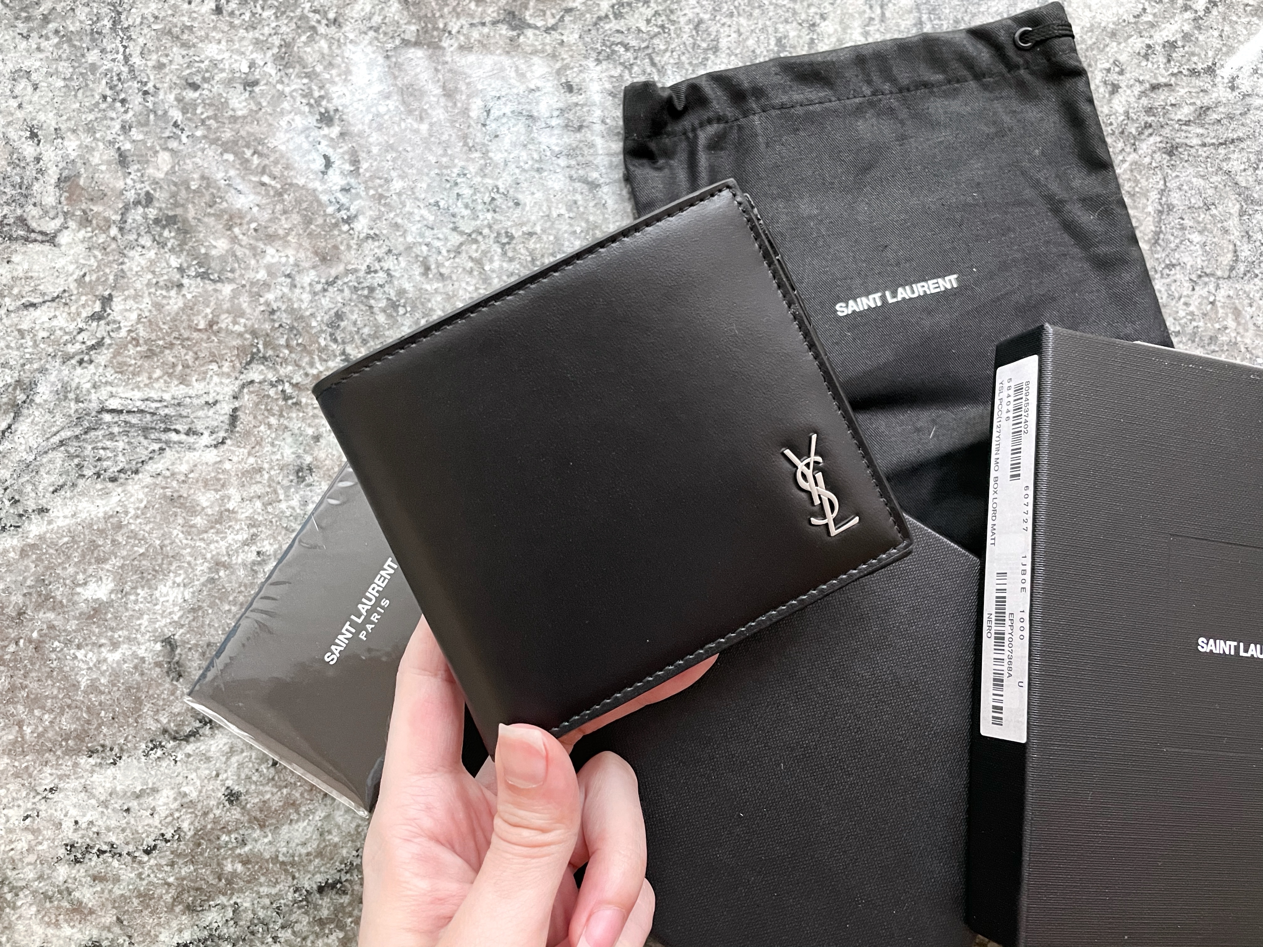 YSL Tiny Cassandre East/West Wallet