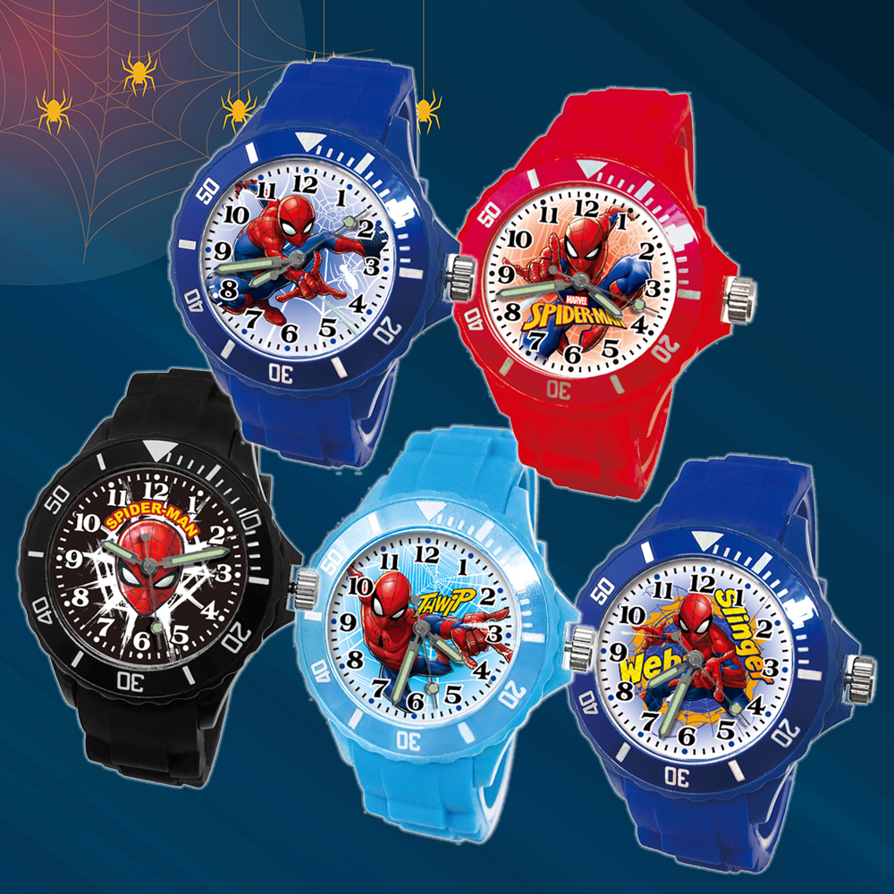 【漫威】蜘蛛人運動彩帶錶 (黑色)