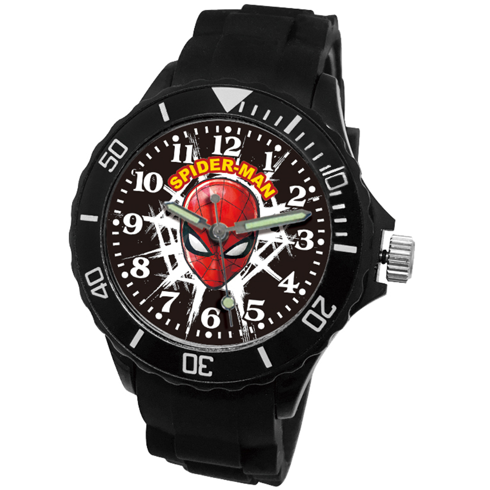 【漫威】蜘蛛人運動彩帶錶 (黑色)