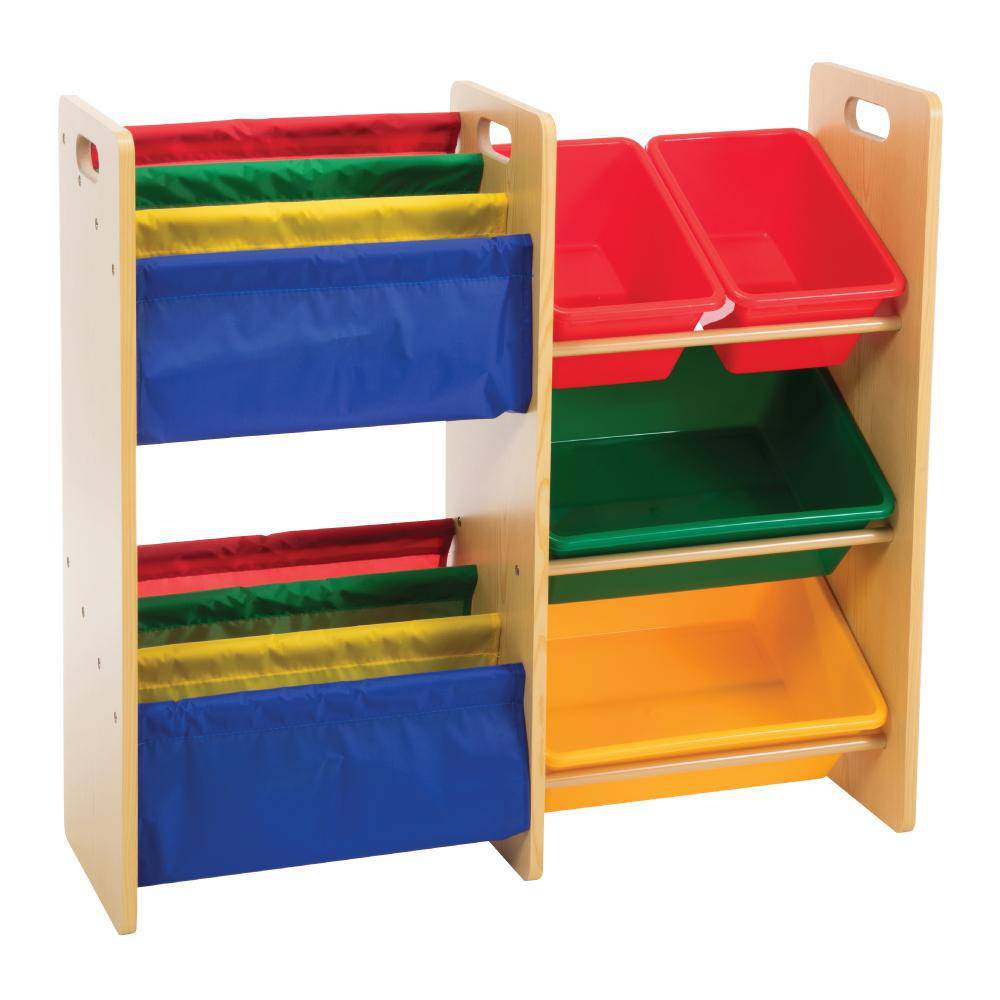 Baby Star x Delsun 四格玩具書報收納架 - 繽紛彩虹