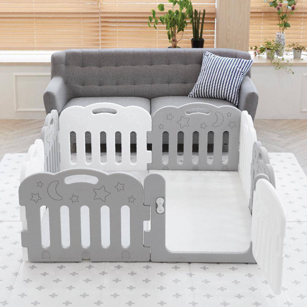 Caraz 7+1 Kibel 寶寶屋地墊套裝 (附有面板固定扣) - 神秘灰色/薄荷色/甜美粉