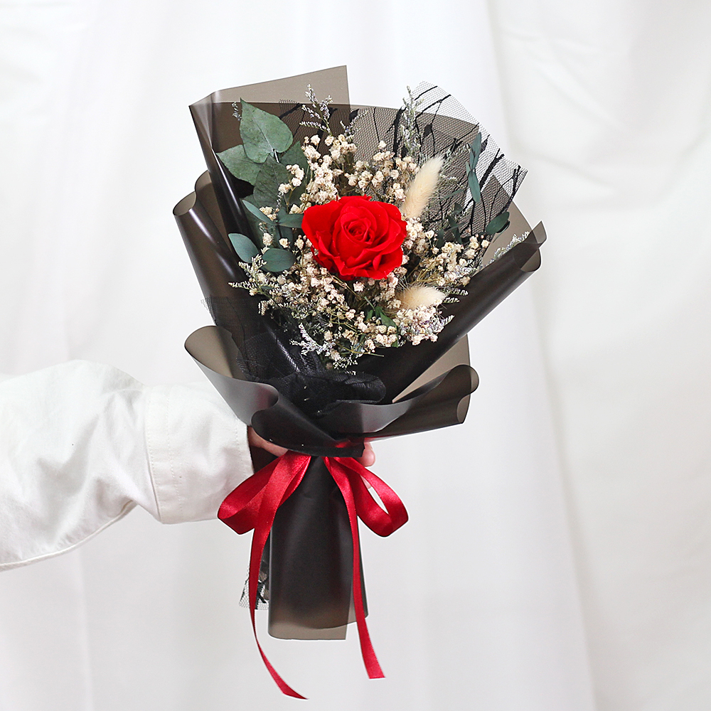 |老派的愛情-玫瑰花束-情人節禮物-求婚花束-乾燥花束-小型|