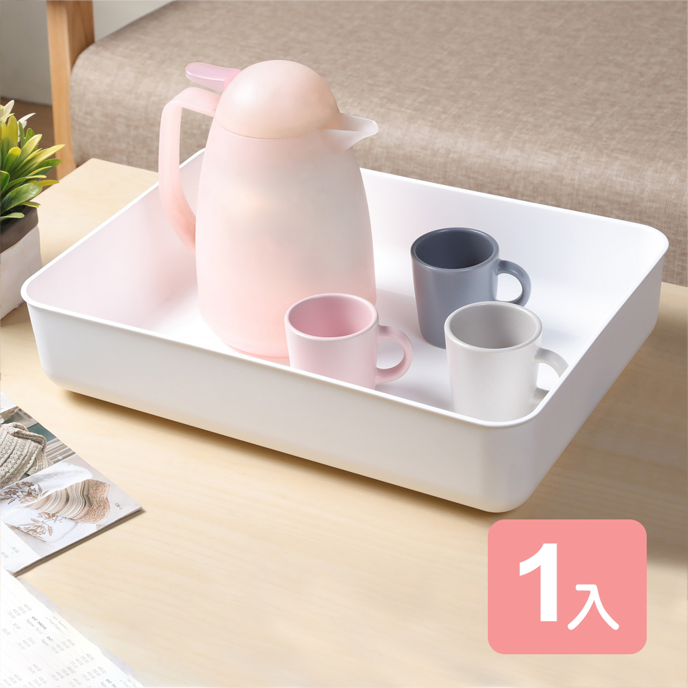 《真心良品》日系純白無雙3號手提收納盒-1入組