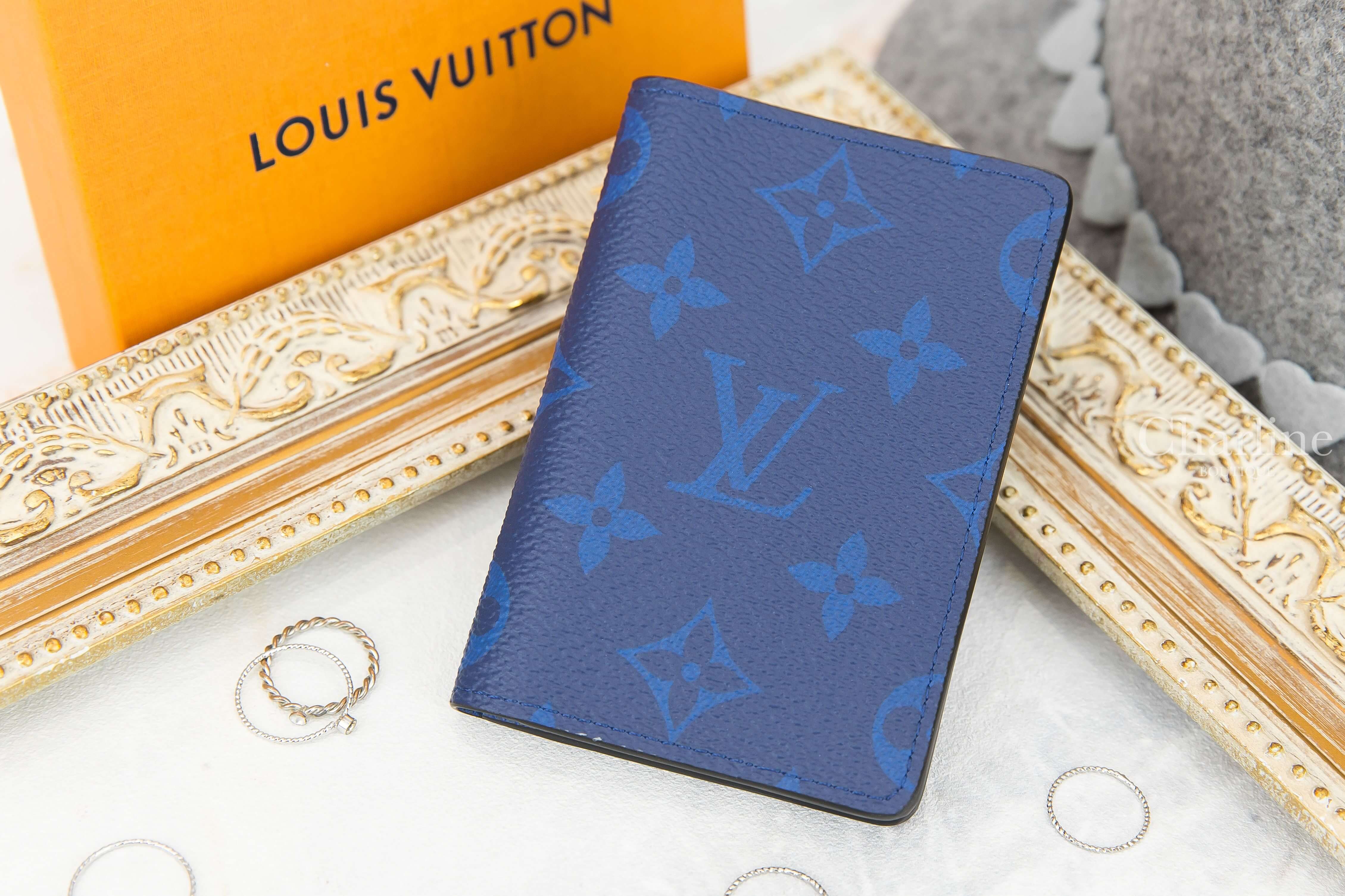 Louis Vuitton Pocket Organiser 鈷藍色老花卡片夾-Charline Boutique 精品代購