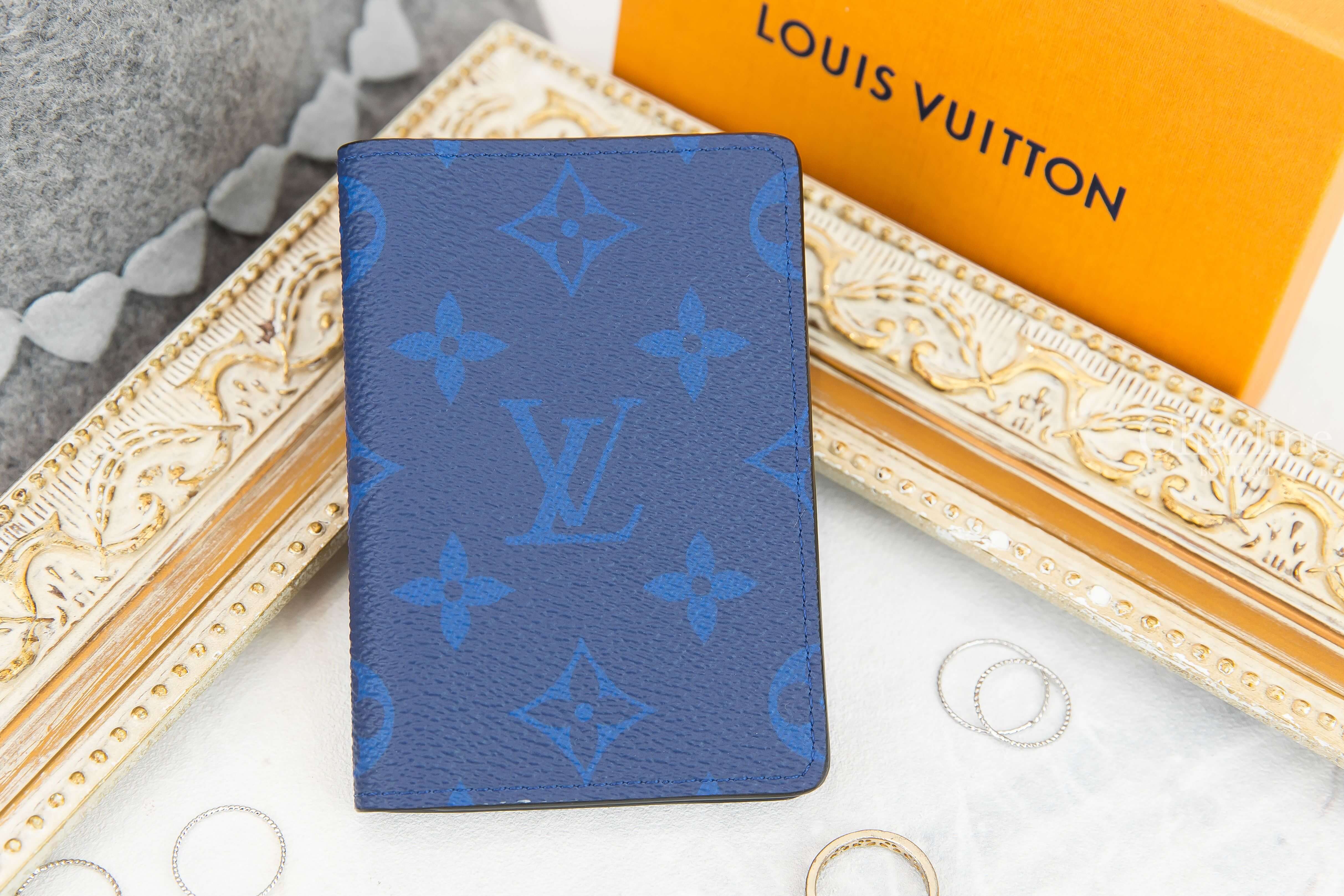 Louis Vuitton Pocket Organiser 鈷藍色老花卡片夾