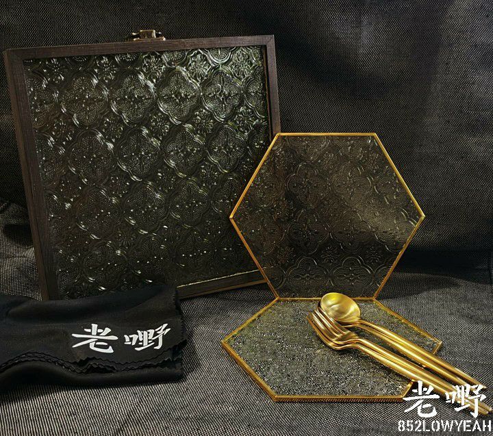 「香港老嘢」- 復古甜品餐具套裝丨玻璃復古餐具丨一套8件