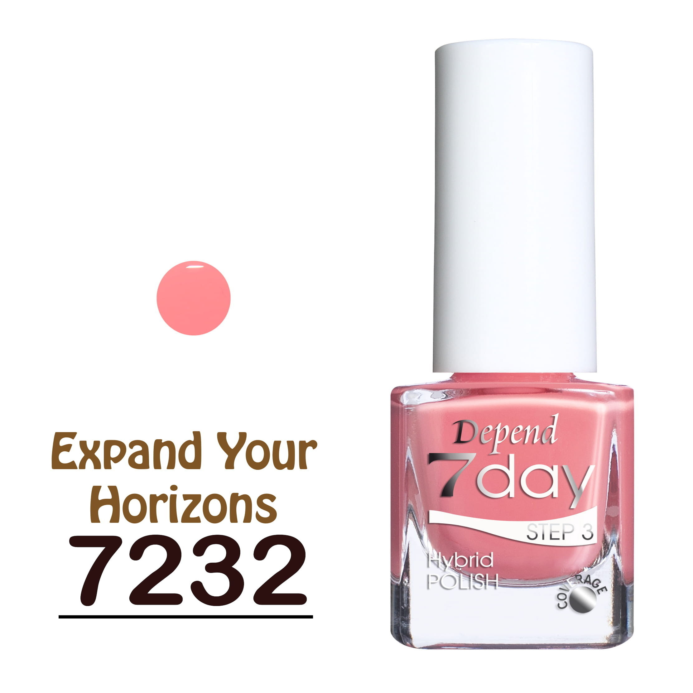 7day 仿GEL甲快乾甲油 7232 珊瑚粉橘色 (不透明)