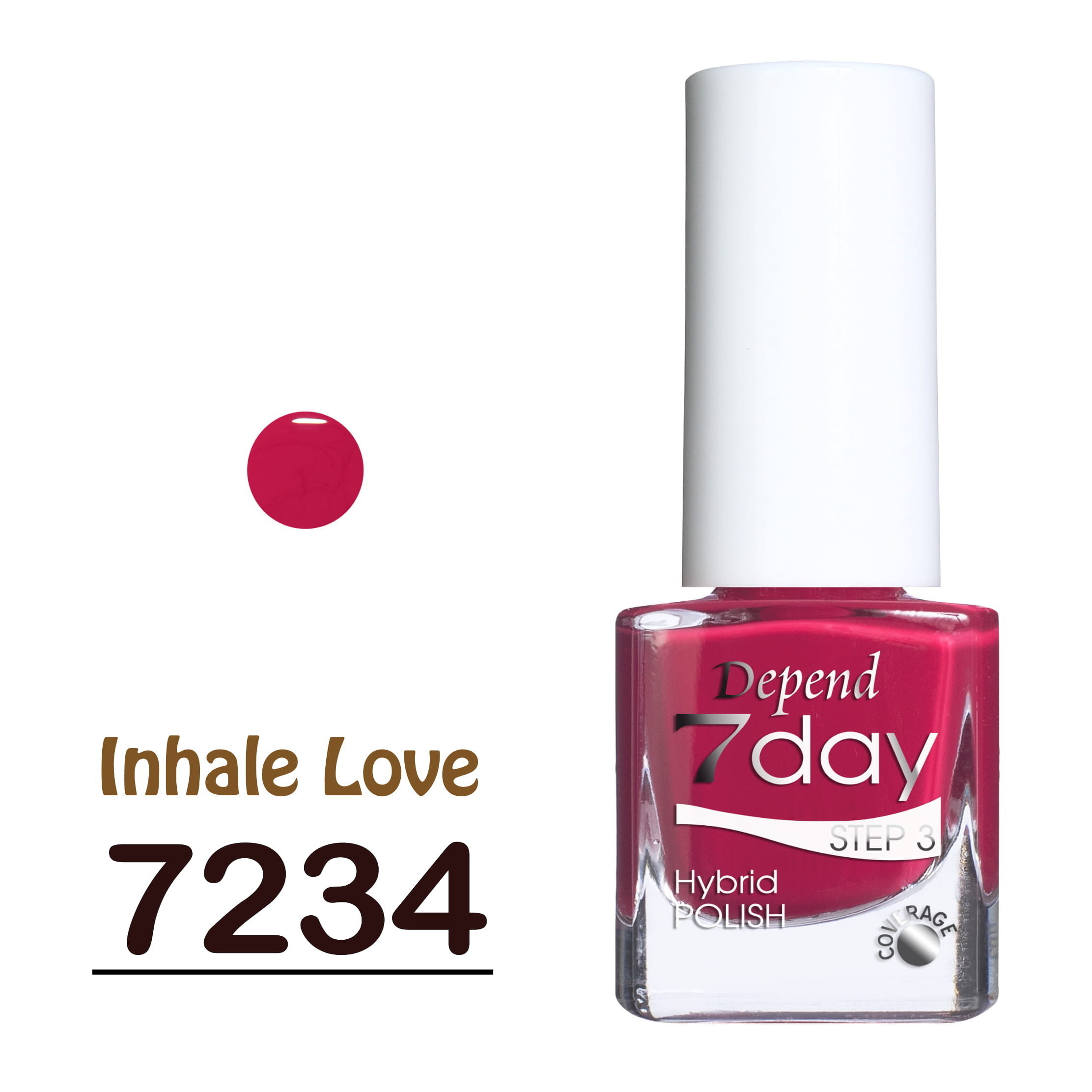 7day 仿GEL甲快乾甲油 7234 櫻桃紅色 (不透明)