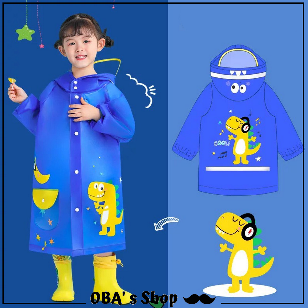 【限量】寶藍小恐龍-兒童雨衣(90-150)