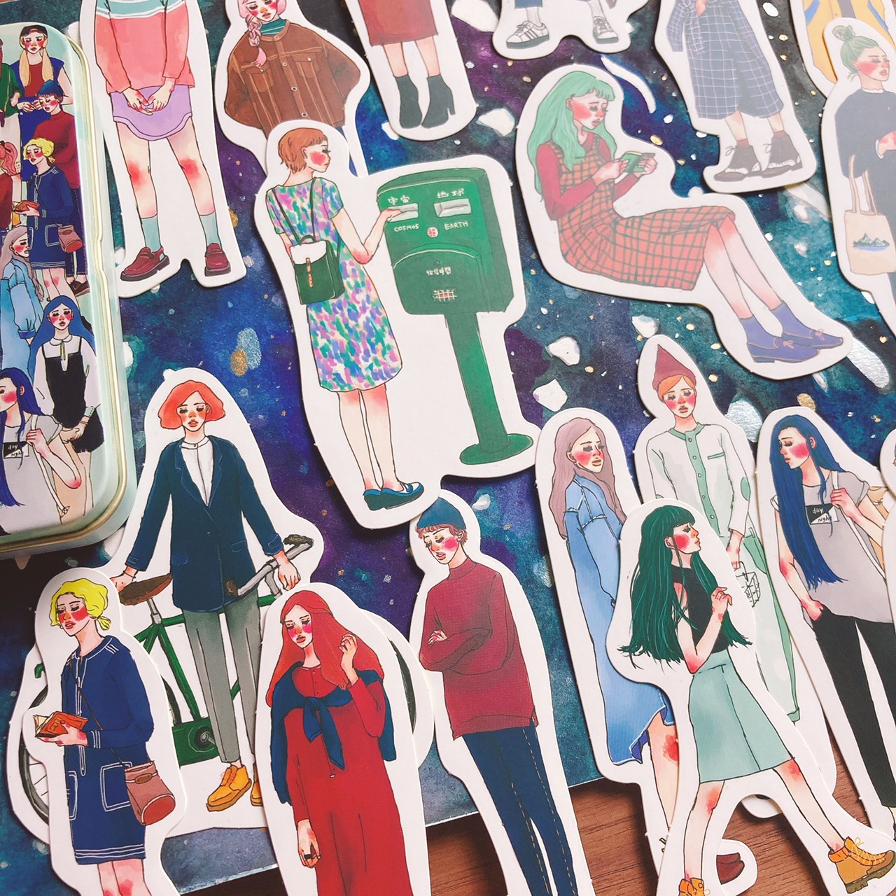 甜蜜生活｜文具女子亥 鐵盒貼紙