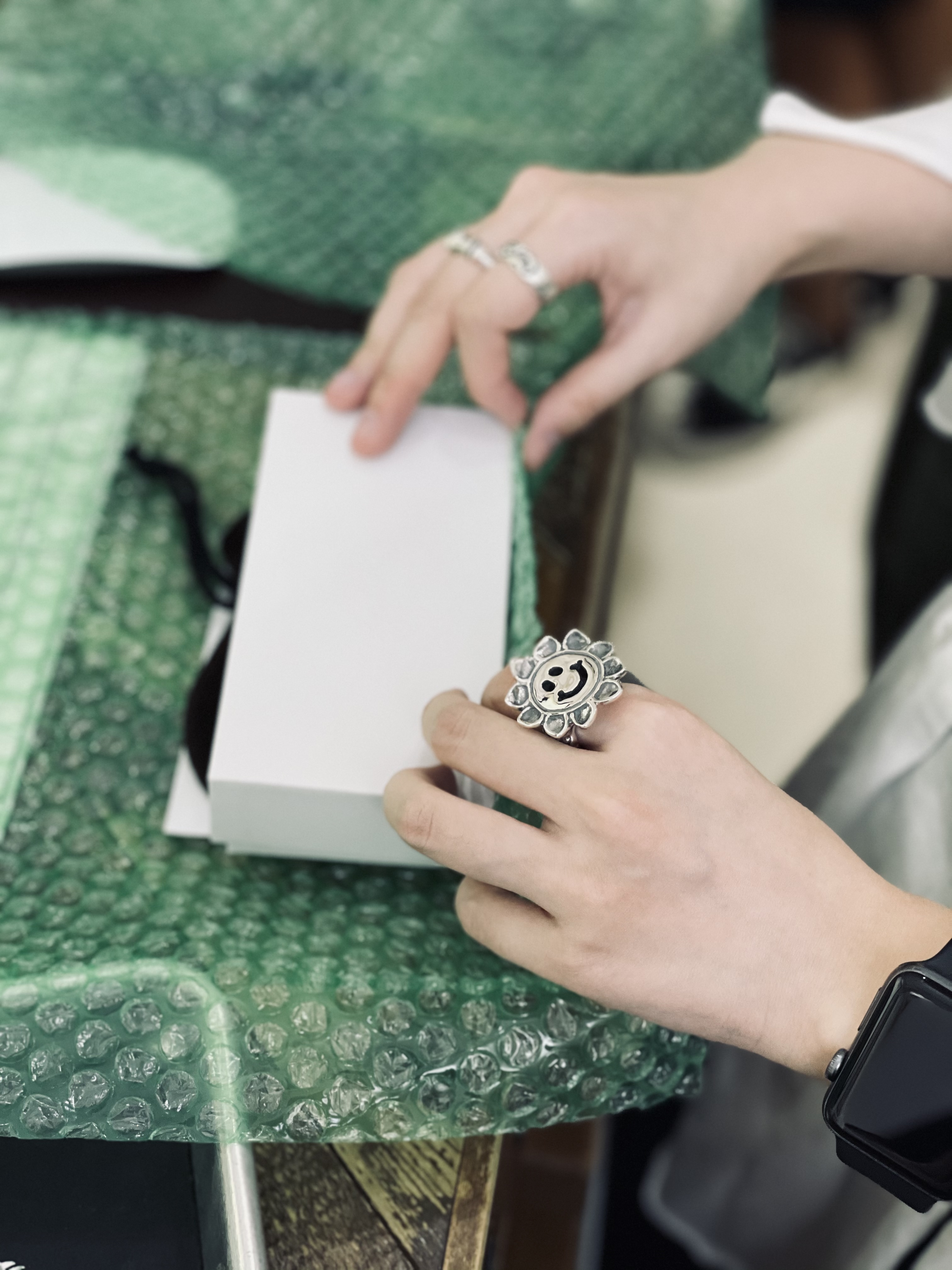 笑臉向日葵戒指