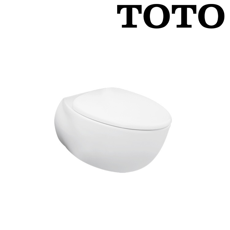 Toto CW812J + SC111 Wallhung Washdown Toilet with Slow Closing Seat Cover - Wels