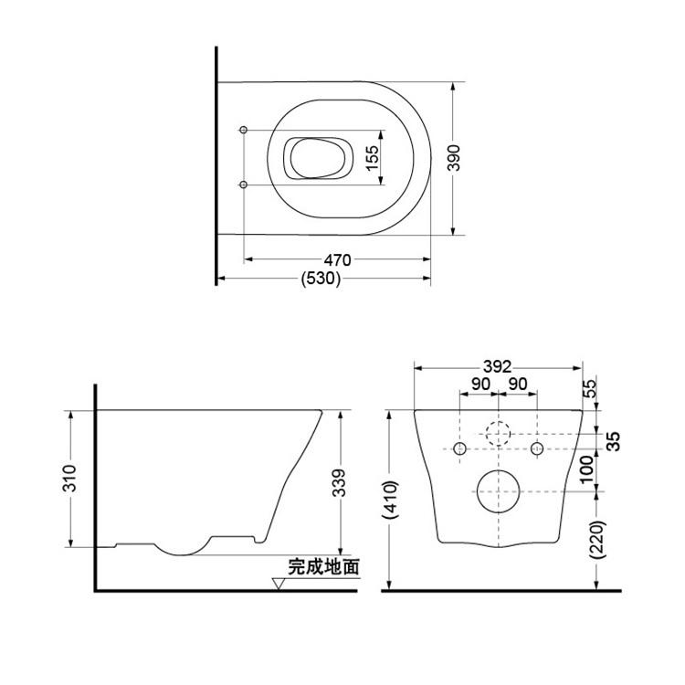 Toto CW162B + TC510CVK Wallhung 3D Tornado Flushing Toilet with Slow Closing Seat Cover *CEFIONTECT* - Wels
