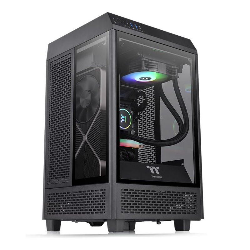 米特3C數位–曜越 The Tower 100全景直立式迷你機殼/CA-1R3-00S1WN-00