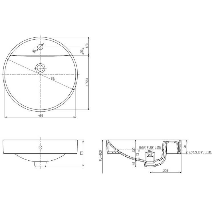Toto L700C Semi-Builtin Washbasin *CEFIONTECT*