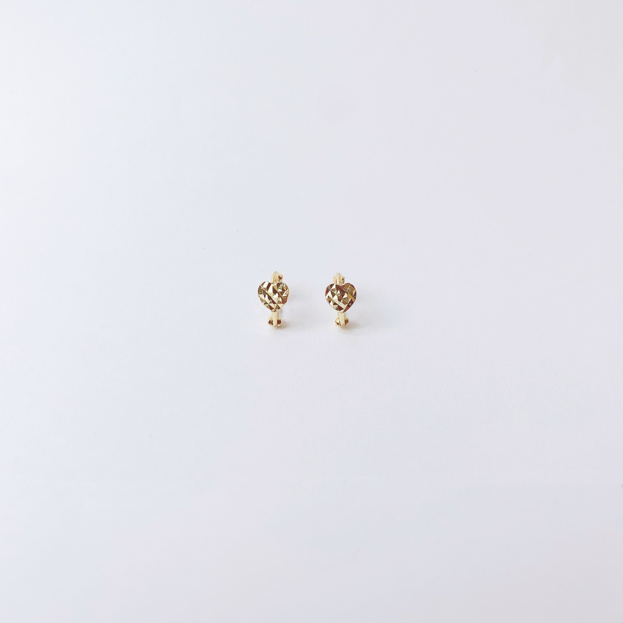 純銀 3色 易扣愛心格紋切割造型(單支價)