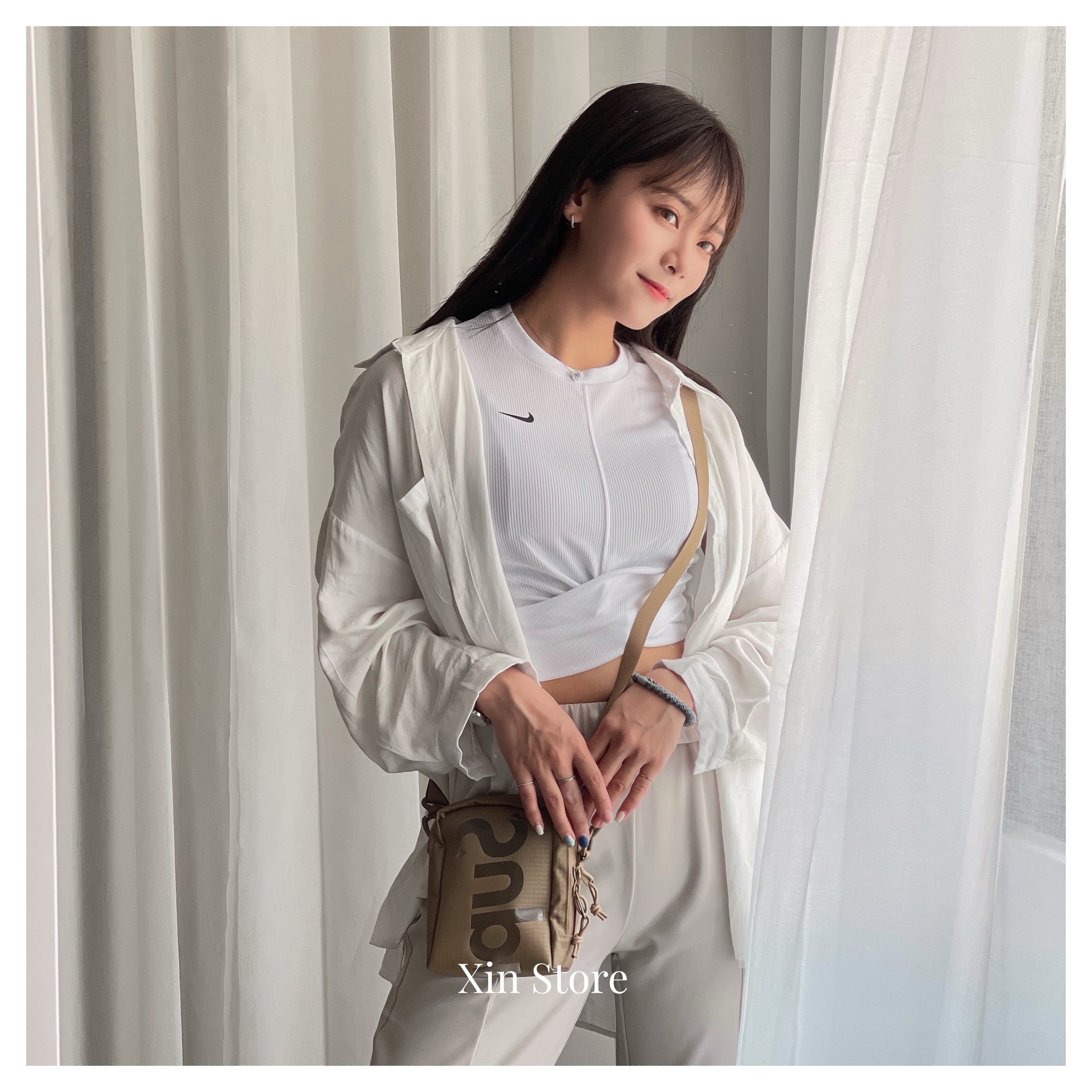 【現貨】NIKE AS W NK DRY TANK CROP TWIST HO 運動 慢跑 短款 背心 白