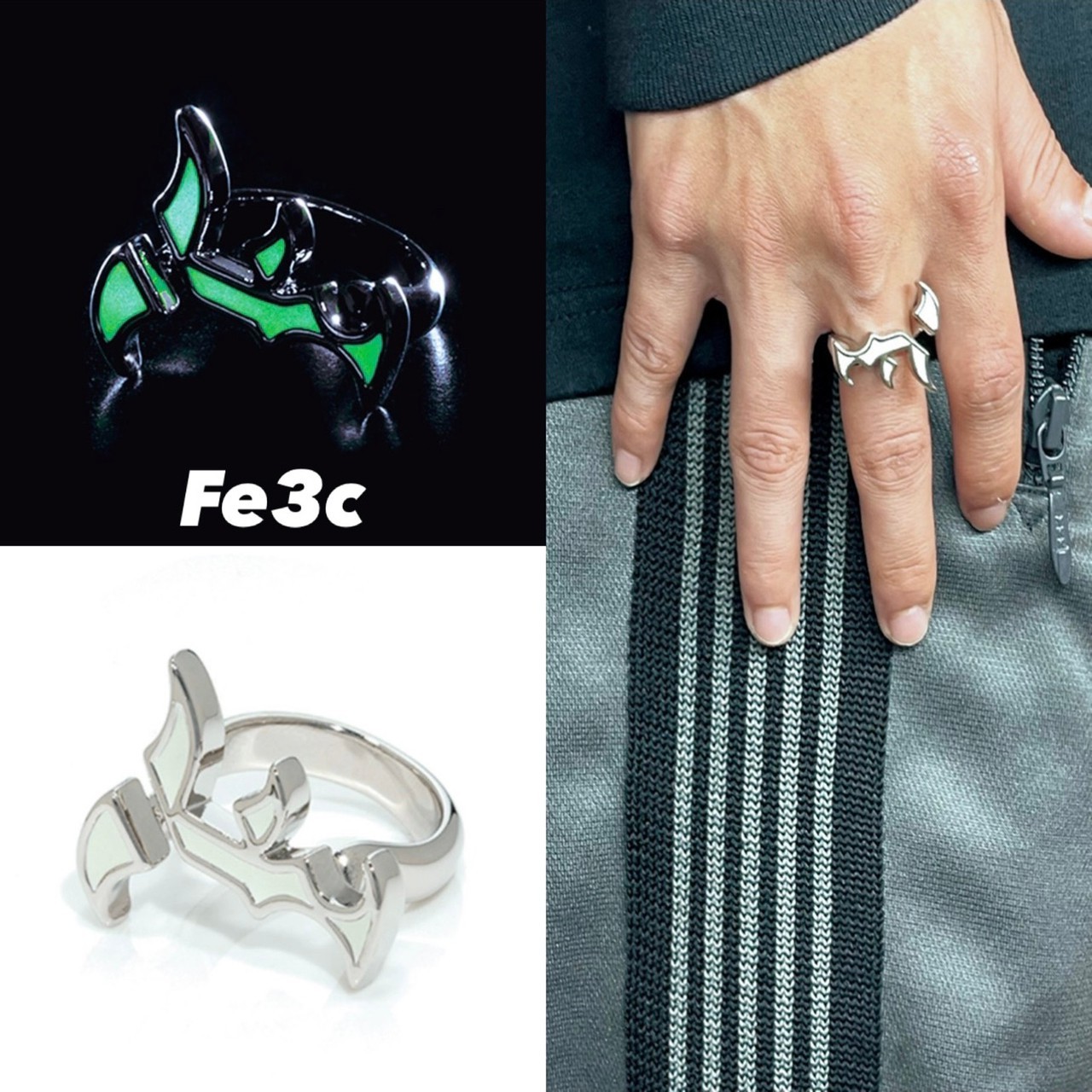 Fe3c 新款 夜光 獠牙 戒指  FUCK Ring