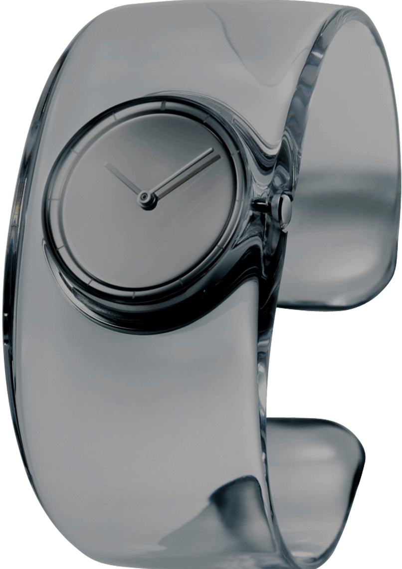 萬年鐘錶 - 三宅一生 ISSEY MIYAKE O Series  吉岡德仁 設計 時尚透明感手環錶-灰 VJ20-0100SD / SILAW002 錶徑33MM