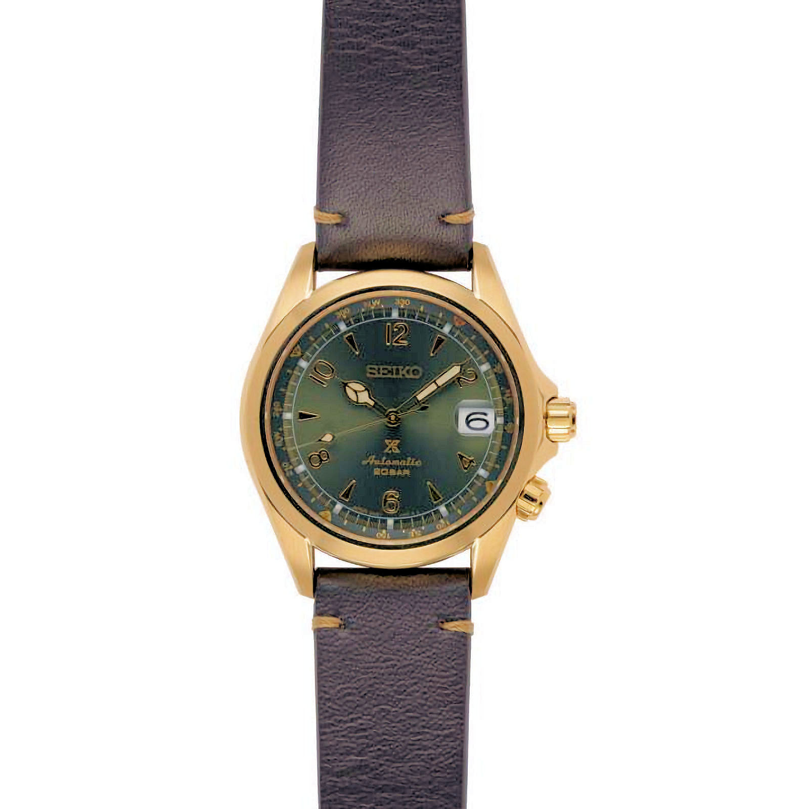 萬年鐘錶 - SEIKO PROSPEX Land 山系  Alpinist  綠面復古金機械潛水錶 SPB210J1 /   6R35-00E0U 錶徑39.5MM