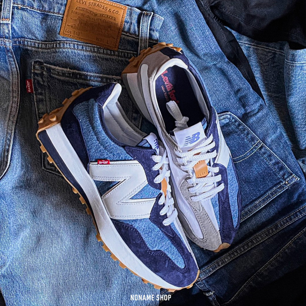 LEVI'S X NEW BALANCE 聯名 NB327 327 大N 復古 增高 厚底 鴛鴦 海軍藍 (男/女款)