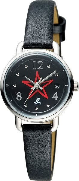 萬年鐘錶 - agnes b. 手繪星星皮革女錶  VJ22-KR80D  /  BH7011X1 錶徑26MM