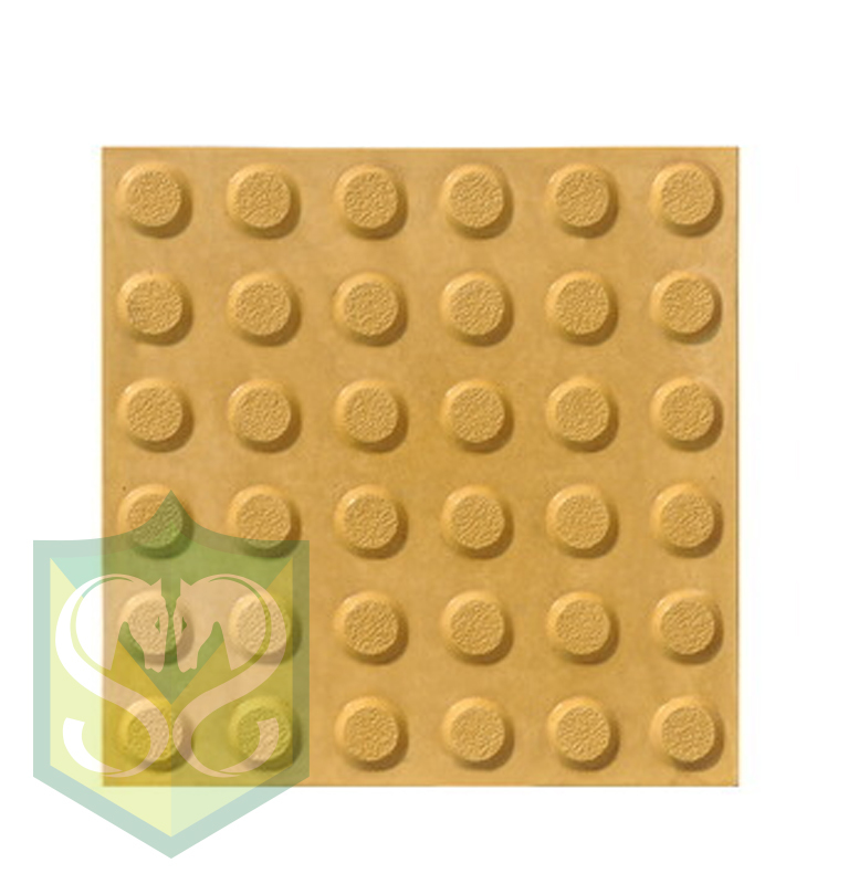 Rubber Flooring Floorament Tactiles ( (Yellow Hazard - Studs)  (300x300)