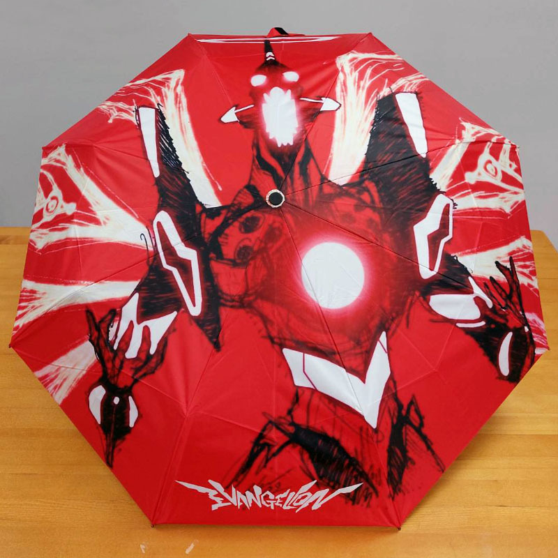 動漫劇場版電影宣傳活動用客製化傘,使用三折手開傘,傘面為全遮光黑膠數碼印刷,做跨片拼接成完整傘面