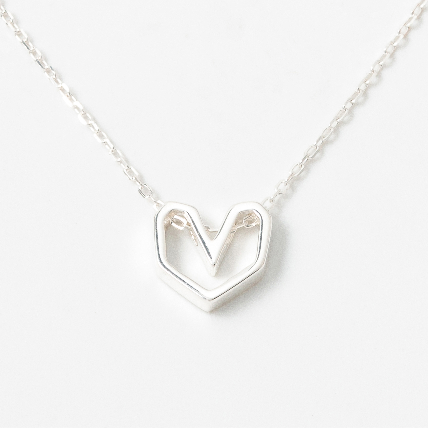 純銀,愛心,項鍊